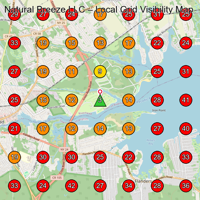 Natural Breeze LLC GeoGrid visibility map for Hvac Contractor in None